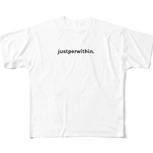 justperwithin. 풀그래픽 티셔츠