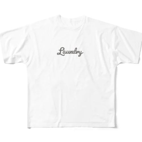 【裏表】ランドリーくまさん 洗濯表示 All-Over Print T-Shirt