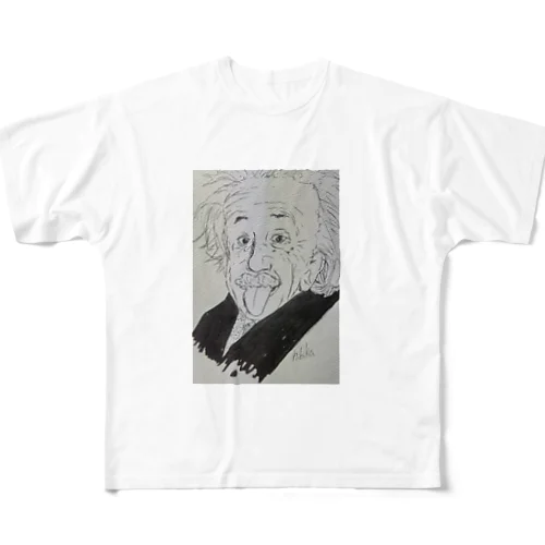 頭の良さそうなおじさん フルグラフィックTシャツ