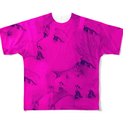 Multiple personality.pink フルグラフィックTシャツ