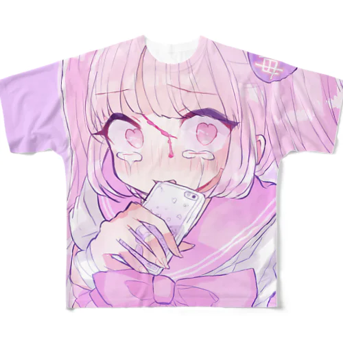 依存♡少女　フルグラ用 All-Over Print T-Shirt
