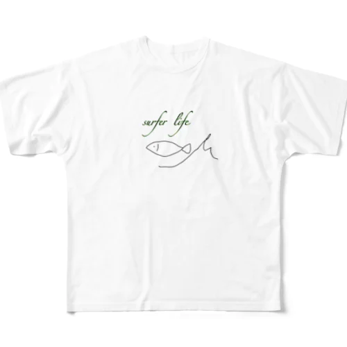 surfer Life II フルグラフィックTシャツ