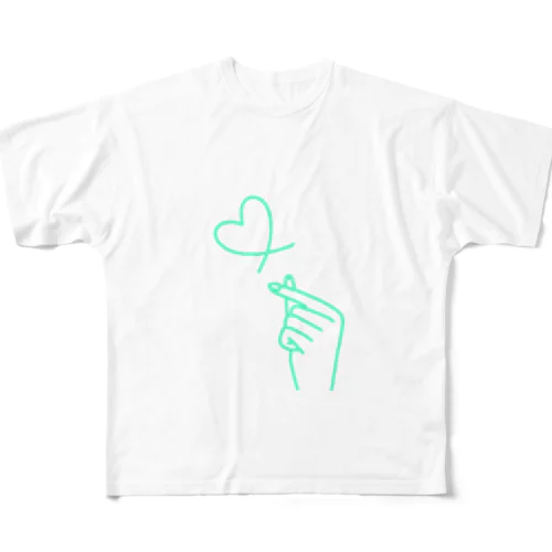 mint green lover フルグラフィックTシャツ