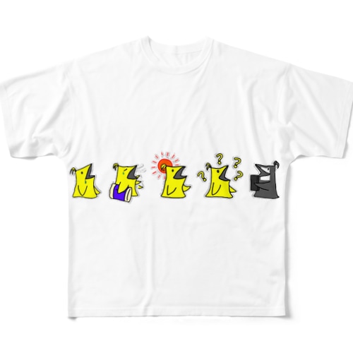 四角くて黄色いやつ All-Over Print T-Shirt