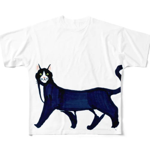 ハチワレねこ All-Over Print T-Shirt