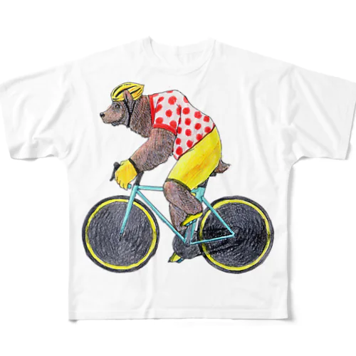 クマの自転車乗り All-Over Print T-Shirt