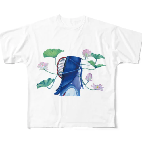 花に寄生される少女 All-Over Print T-Shirt