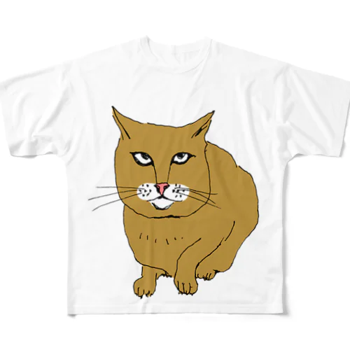ネコ（Tシャツ・パーカー・グッズ・ETC） フルグラフィックTシャツ