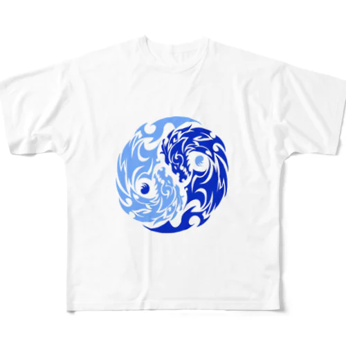 【公式】東京陰陽塾代表陰陽師・野口の式神『龍』モチーフのグッズ All-Over Print T-Shirt