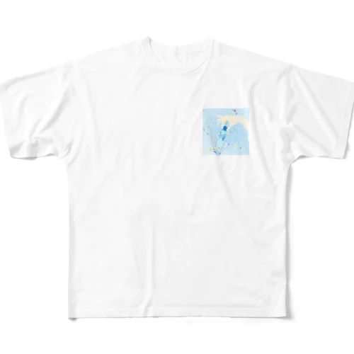 ラムネ瓶 フルグラフィックTシャツ