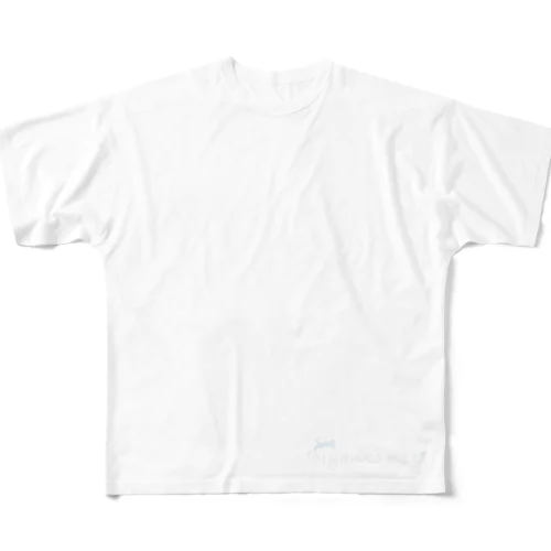 にゃんこの手Tシャツ　ホワイトロゴ All-Over Print T-Shirt