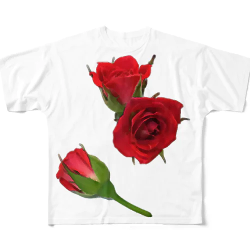 薔薇_2108 フルグラフィックTシャツ