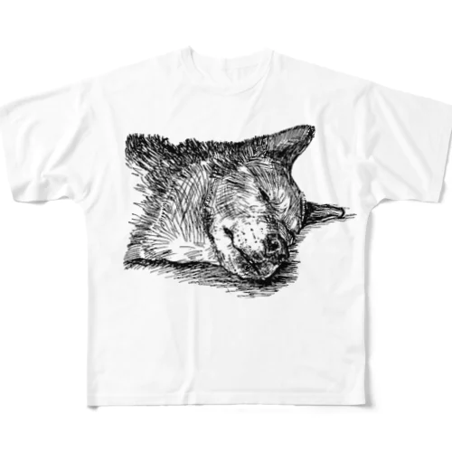 老犬-スヤスヤ All-Over Print T-Shirt