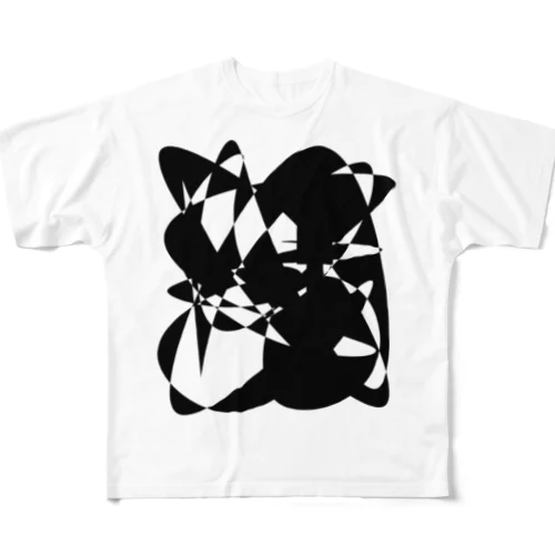 シルエットMONO フルグラフィックTシャツ