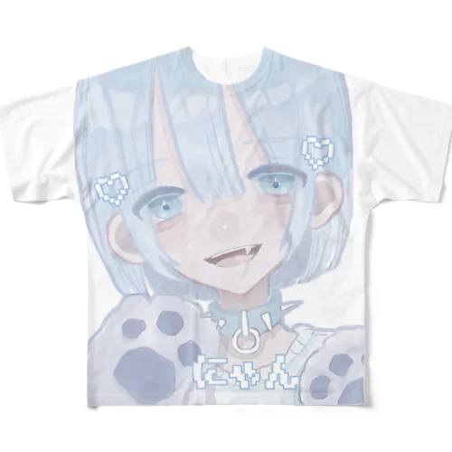 水 色 ね こ さ ん❕🧊 フルグラフィックTシャツ