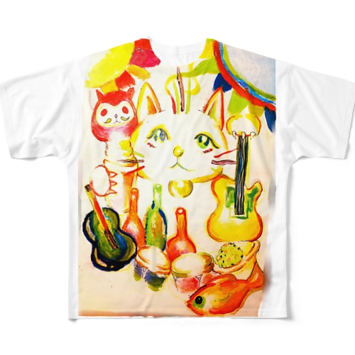 招き猫！ All-Over Print T-Shirt