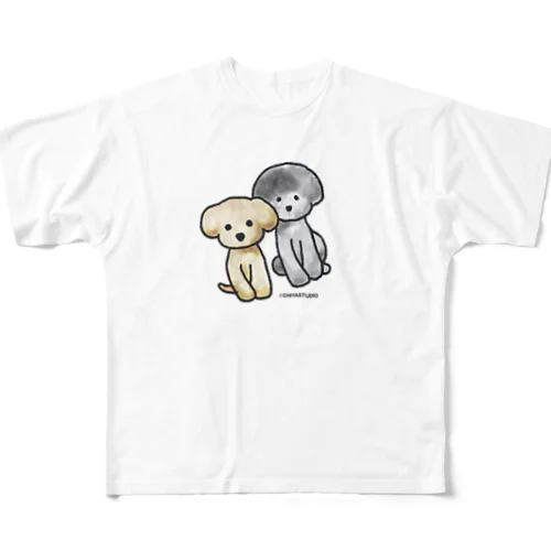 ふわふわどりしろ フルグラフィックTシャツ