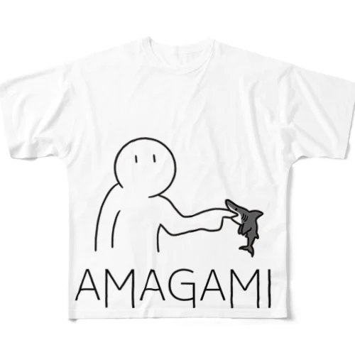 AMAGAMIシリーズ 〜サメ〜 All-Over Print T-Shirt