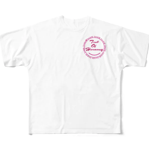 Time of harmony(ピンクロゴ) フルグラフィックTシャツ