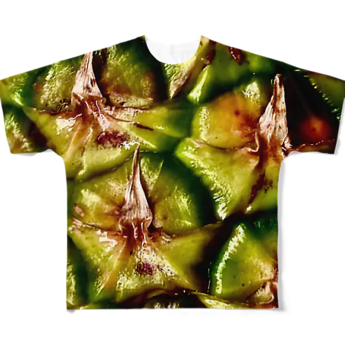 パイナップルの皮 フルグラフィックTシャツ