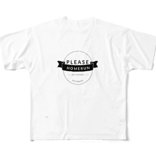 野球観戦用・ホームランを打ってほしいんですのロゴタイプ All-Over Print T-Shirt