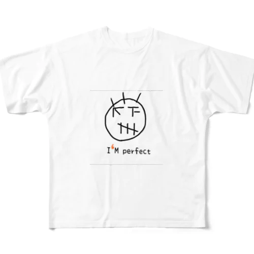 imperfect（不完全） フルグラフィックTシャツ