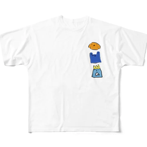 ゆるいやつら フルグラフィックTシャツ