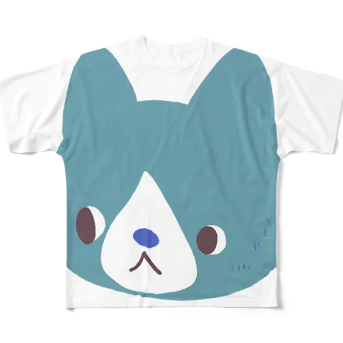 どデカくれよん猫 1 フルグラフィックTシャツ