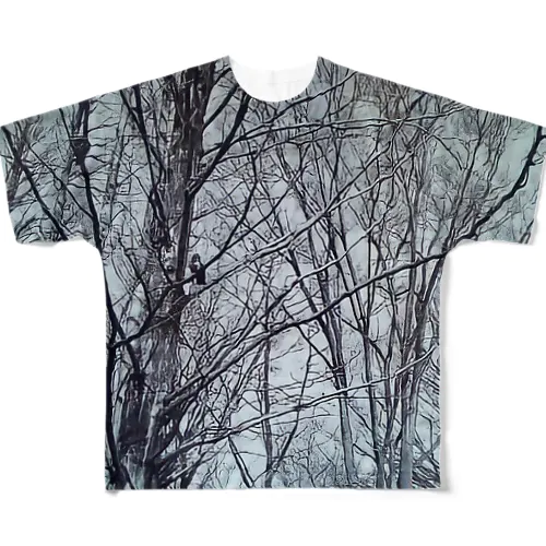 木に鳩 All-Over Print T-Shirt