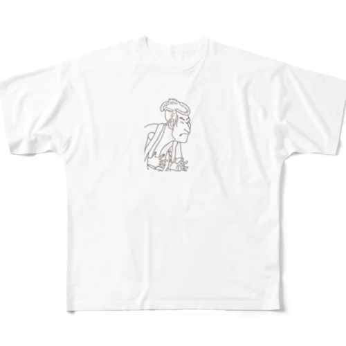 しゃらくん。線画バージョン All-Over Print T-Shirt