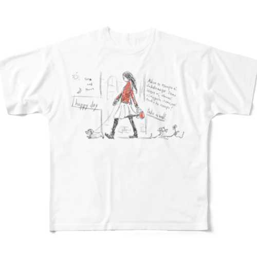 Take a Walk フルグラフィックTシャツ