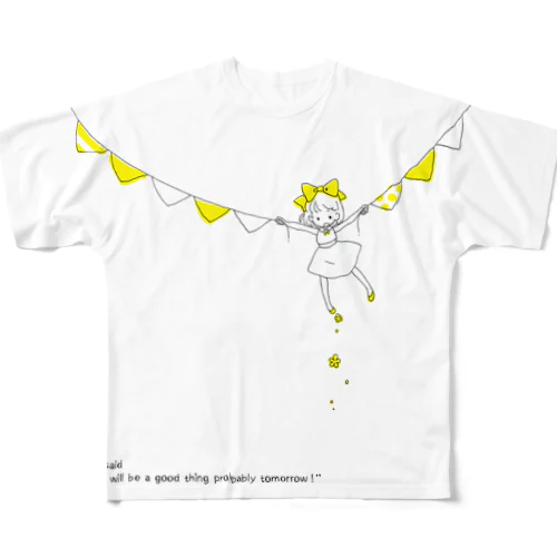 Chico*-yellow- フルグラフィックTシャツ