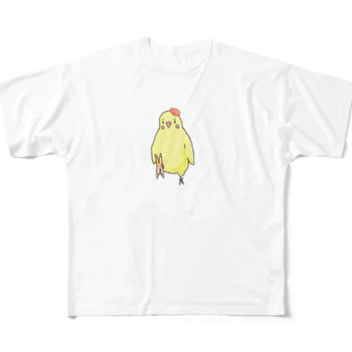 ピヨちゃんキック フルグラフィックTシャツ