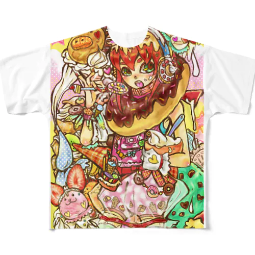 贅沢デザート All-Over Print T-Shirt