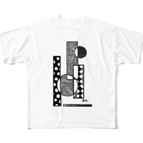 モノクローム All-Over Print T-Shirt