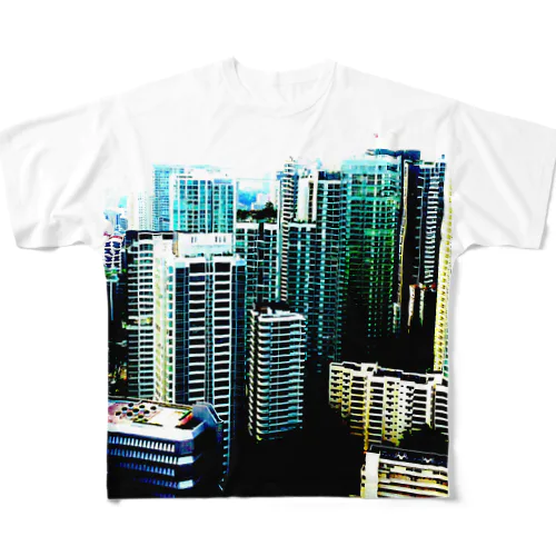 シンガポールの街並グラフィック フルグラフィックTシャツ