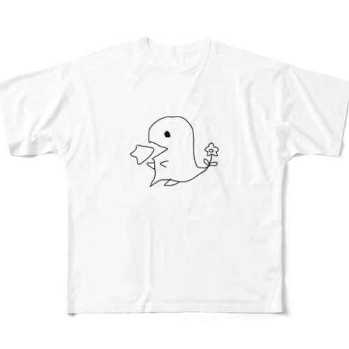 ひとりぼっちのとかげさん。 フルグラフィックTシャツ