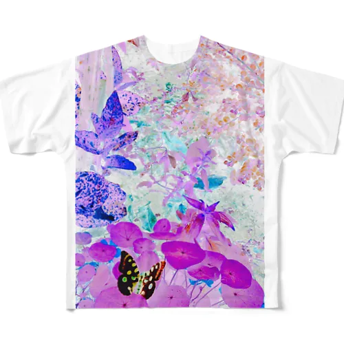 蝶と森グラフィック フルグラフィックTシャツ