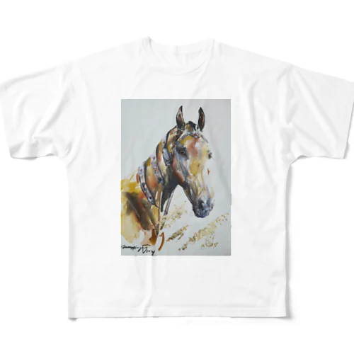 黄金の馬２０２１ All-Over Print T-Shirt