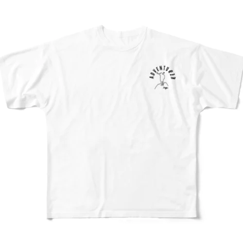 誰もが冒険家グッズ（白丸ver) フルグラフィックTシャツ