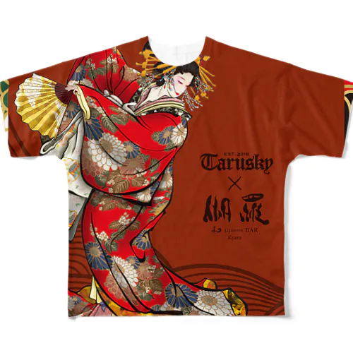 伽羅×tarusky All-Over Print T-Shirt