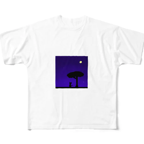 夜の猫 Tシャツ All-Over Print T-Shirt