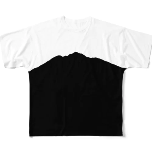 岩木山の影 フルグラフィックTシャツ