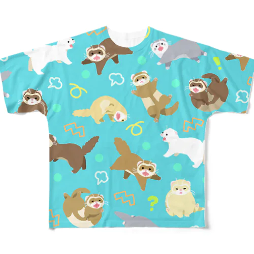 あらぶるいたち All-Over Print T-Shirt