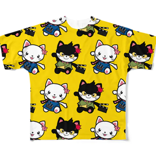 きねまねき　たくさん　イエロー All-Over Print T-Shirt