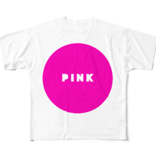 CIRCLE PINK. フルグラフィックTシャツ