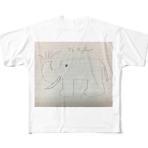 シュールなマンモス All-Over Print T-Shirt