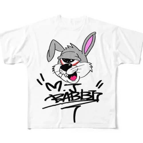 M.J. RABBIT フルグラフィックTシャツ