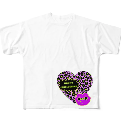 Happy Halloween Lips All-Over Print T-Shirt