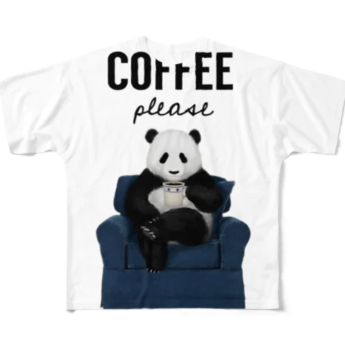 COFFEE please フルグラフィックTシャツ